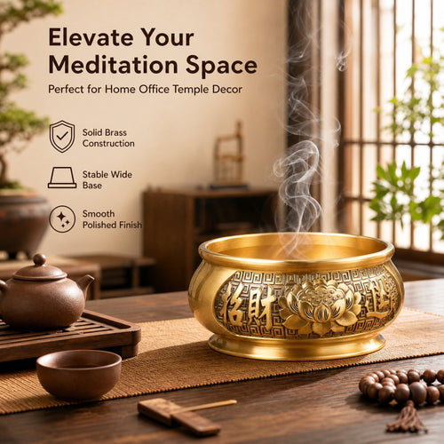 Lotus Brass Incense Burner
