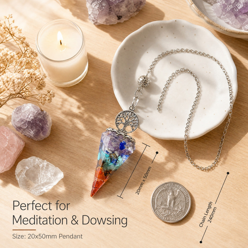 7-Chakra Crystal Pendulum