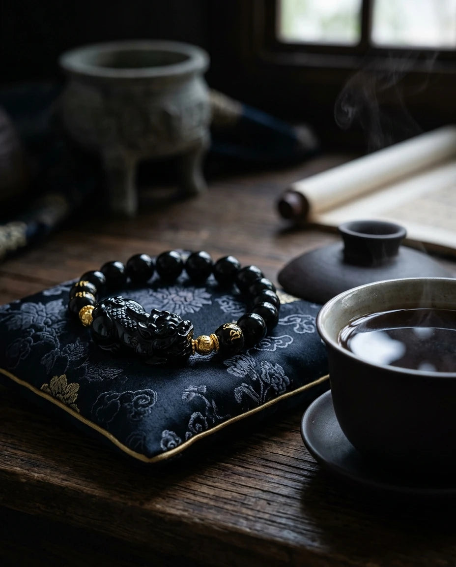 Guardian Pixiu bracelet lifestyle scene on wrist