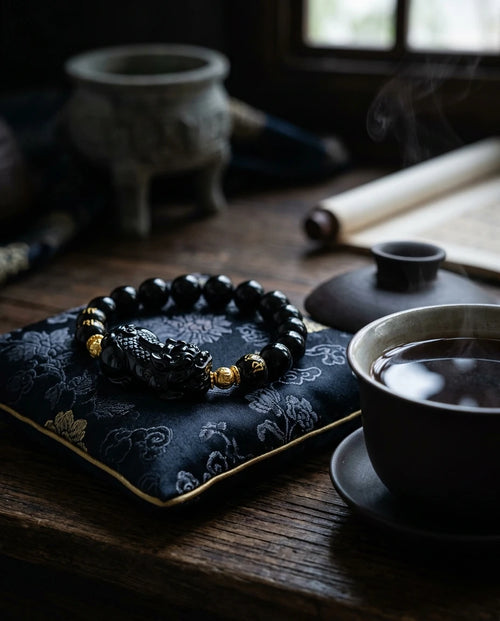Guardian Pixiu bracelet lifestyle scene on wrist