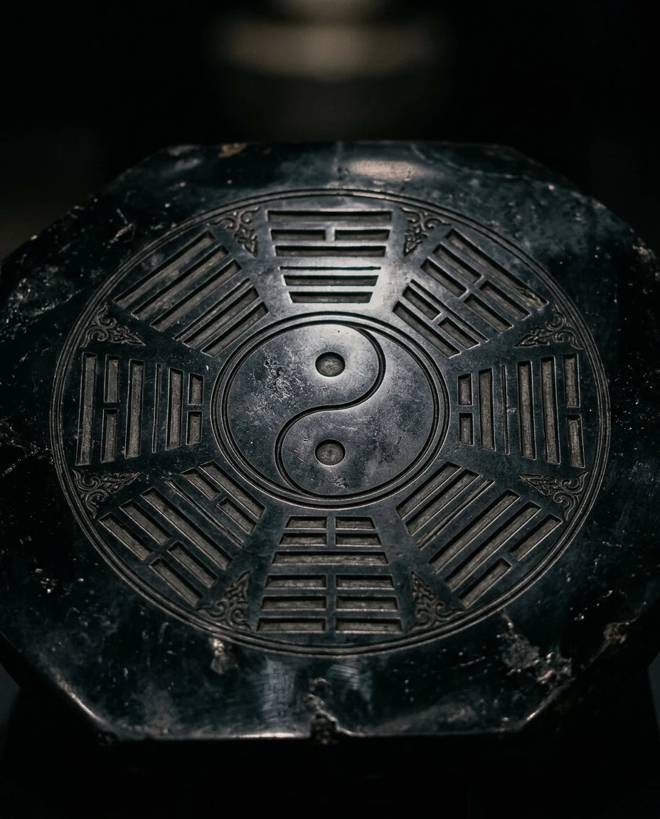 Obsidian plate detail - surface mirror finish