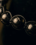 Guardian Pixiu traditional bracelet with gold Pixiu and black obsidian beads - main view