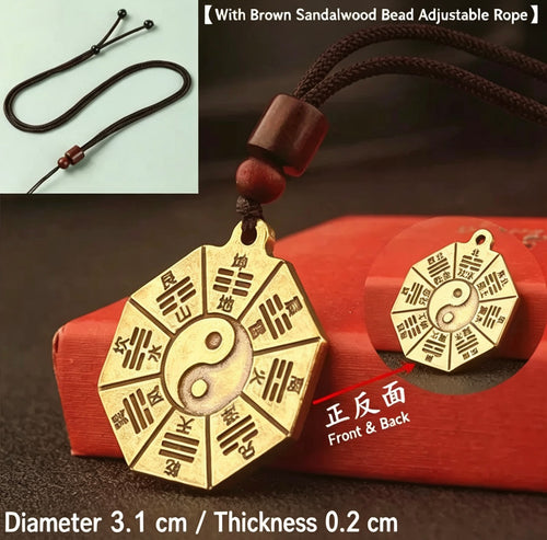 Yin-Yang Bagua Brass Pendant