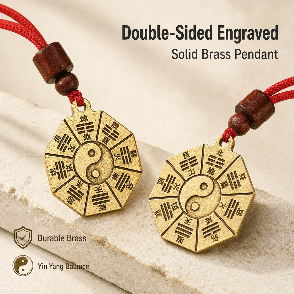 Yin-Yang Bagua Brass Pendant