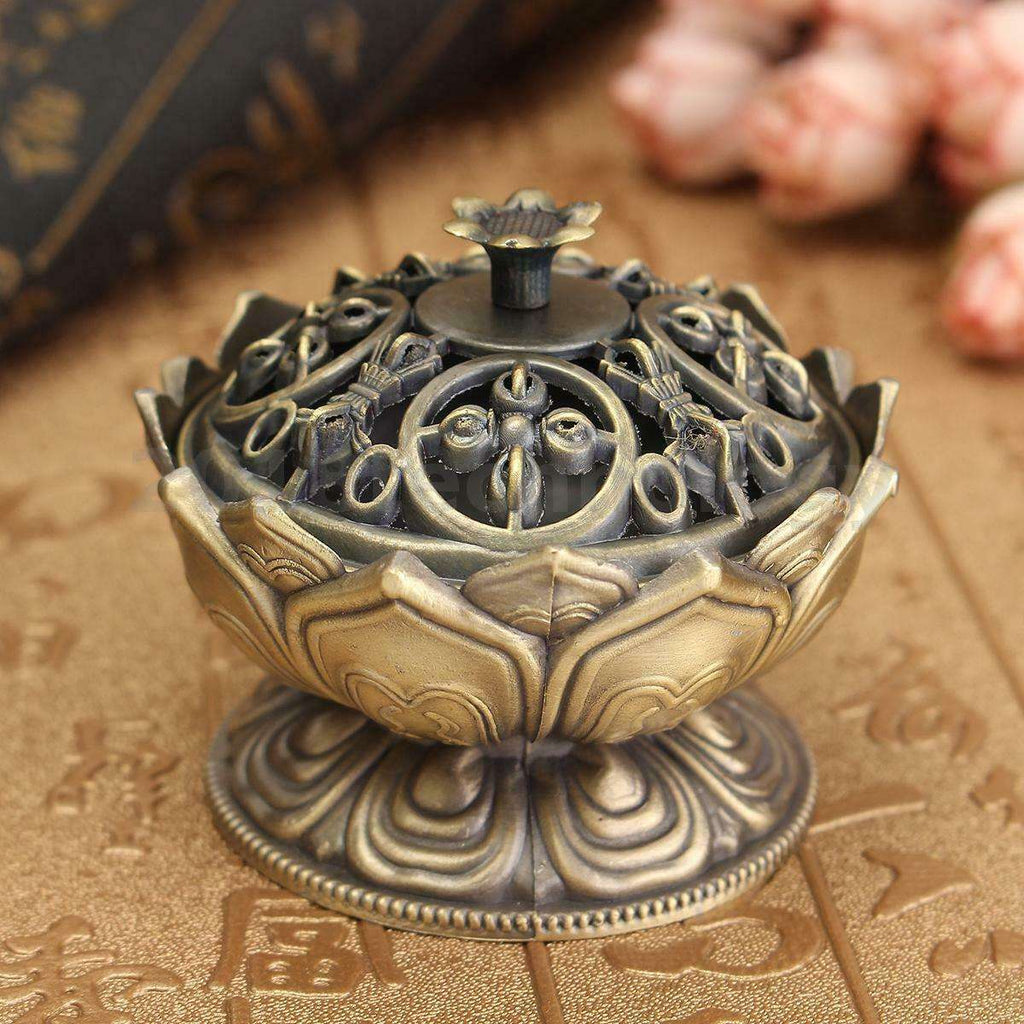 Lotus censer detail base and finish