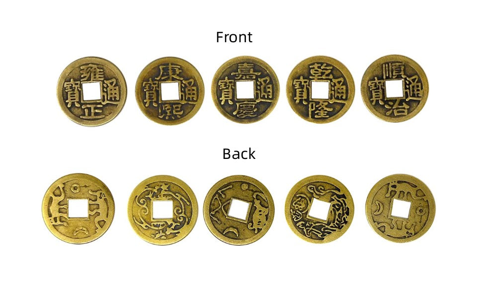 Five Emperors coins detail close-up