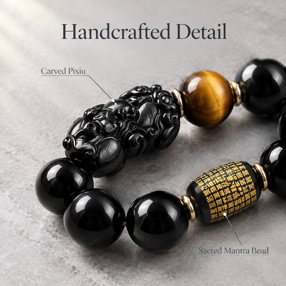Obsidian Pixiu Bracelet