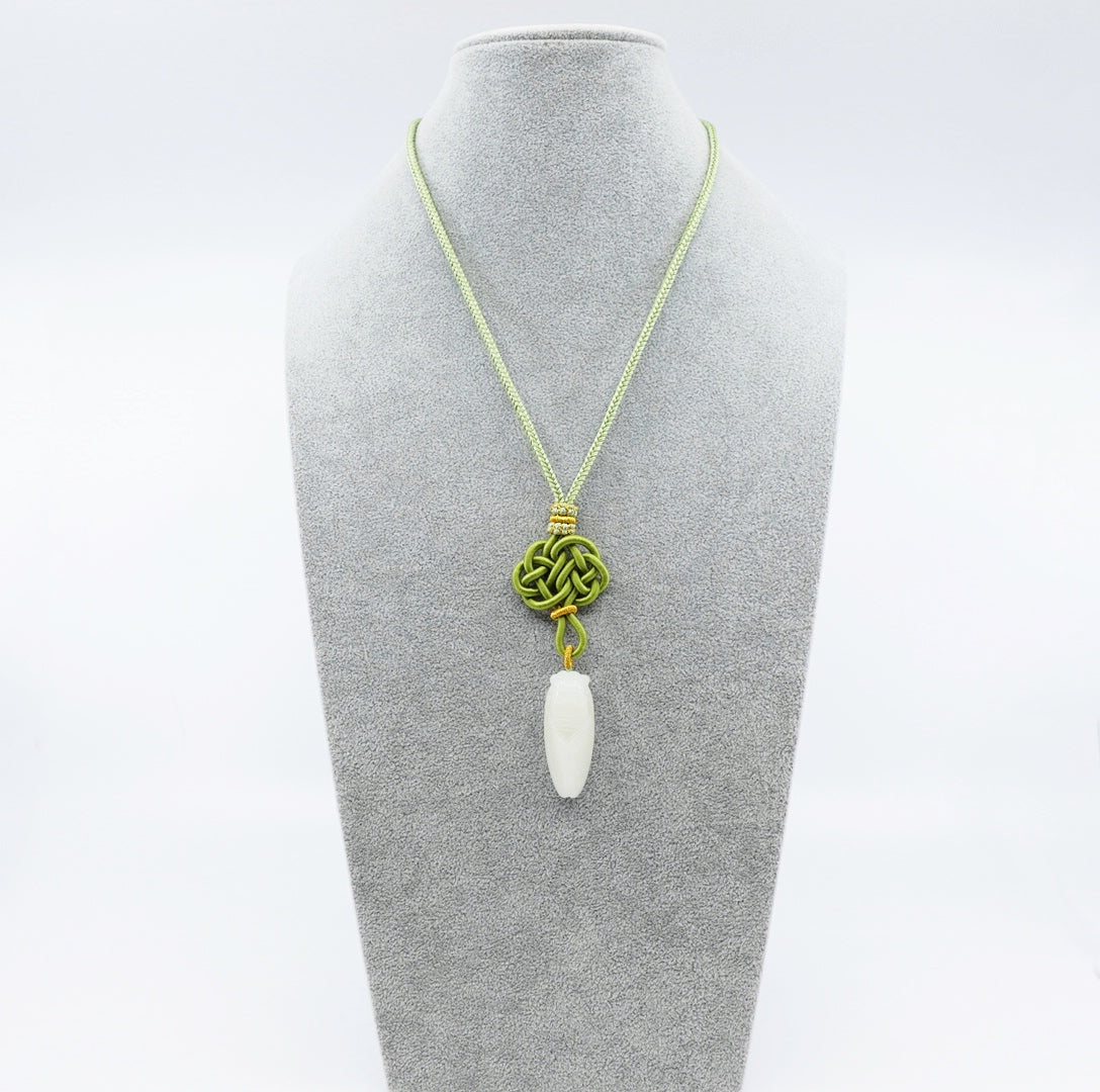 Jade cicada pendant premium gift box