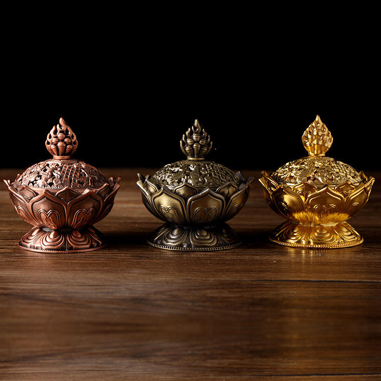 Lotus censer style with incense sticks